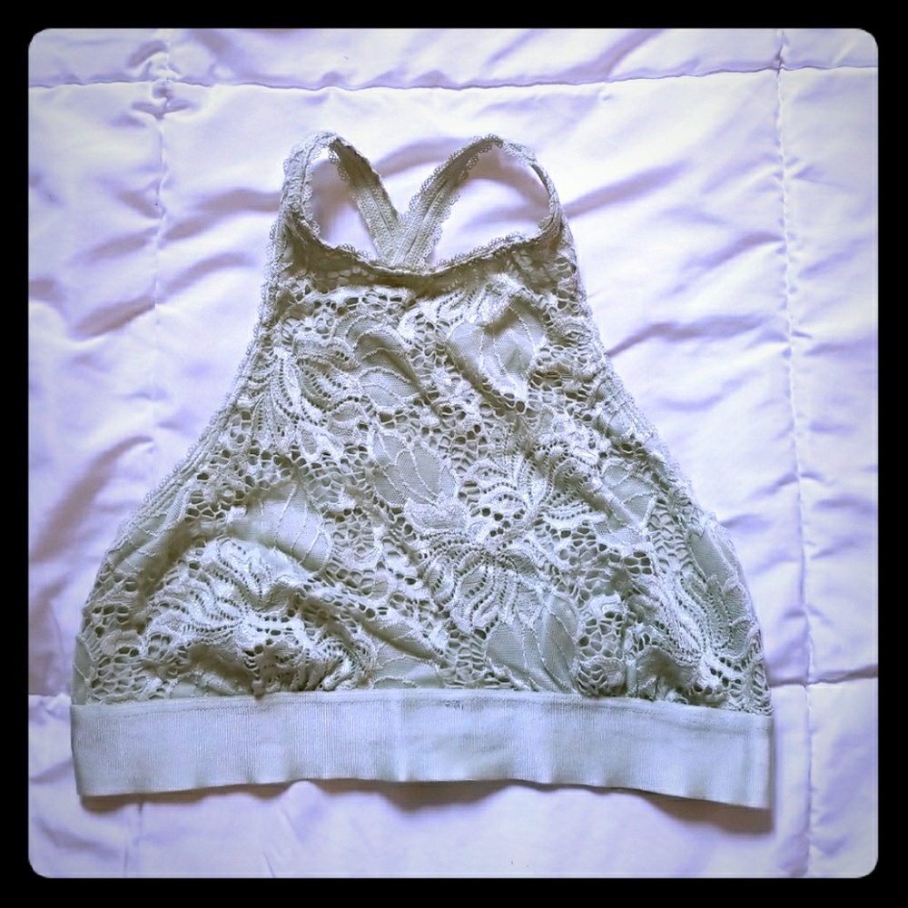 Urban Outfitters Sage green cross-back bralette